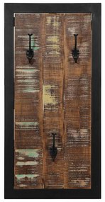 kabátállvány többszínű 40x2x80 cm tömörfa, újrahasznosított fa