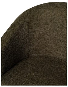 Khaki kárpitozott karfás étkezőfotel Easton – Unique Furniture