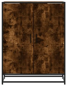 vidaXL füstös tölgy színű szerelt fa és fém cipőszekrény 75x38x97,5 cm