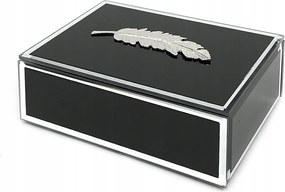Ékszertartó Doboz Tollal 16x12cm Fekete
