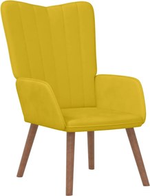 vidaXL mustársárga bársony pihenőfotel