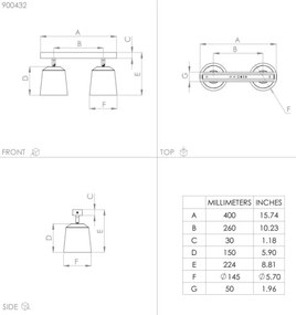 Eglo 900432 - spotlámpa COTORRO 2xE27/25W/230V