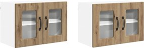 vidaXL Konyhaszekrény 2 pcs Artisan tölgy 60 x 31 x 40 cm Faanyag