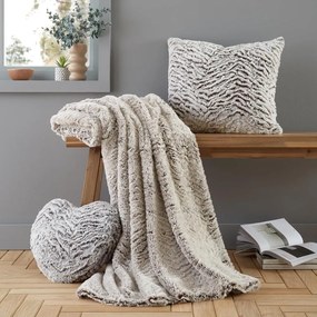 Műszőrme díszpárna 43x43 cm Wolf Faux Fur – Catherine Lansfield