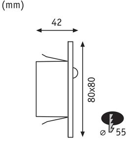 Paulmann 93133 - LED/1,2W Lépcsőmegvilágító érzékelővel EDGE 230V fehér