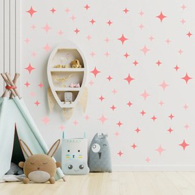 PIPPER. Textil falmatrica "Csillagok" Szín: Rózsaszín