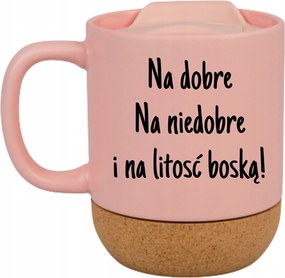 Bögre Rózsaszín Parafa Vicces Ajándék Valentin Nap Jó Rossz