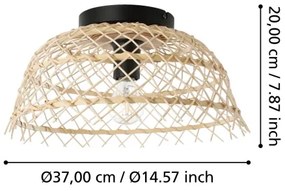 Eglo 43831 - AUSNBY mennyezeti lámpatest 1xE27/40W/230V