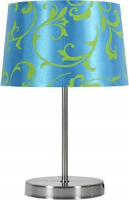 Candellux Arosa Asztali lámpa Króm Kék Fém Szövet E14 40W