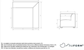 Bézs kanapé modul Flex Felix – Miuform