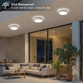 Brilagi - LED kültéri lámpa szenzorral BENE LED/24W/230V, átm. 26 cm, barna, IP54