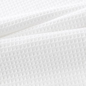 Goldea karácsonyi hímzett waffle konyharuha - adventi koszorú fehér alapon 50 x 70 cm