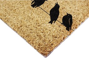 Kókuszrost lábtörlő 40x60 cm Birds On a Wire – Artsy Doormats