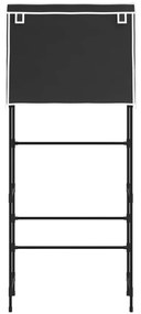 2 szintes fekete mosógép feletti tárolóállvány 71x29,5x170,5 cm