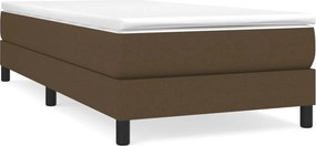 vidaXL sötétbarna szövet rugós ágy matraccal 90 x 190 cm