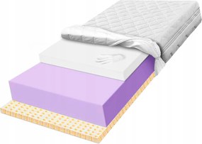 Habszivacs matrac 150x180 latex és vastag 6cm visco memory kemény H3 14cm