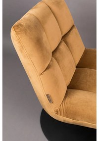Mustársárga bársony fotel Bar – Dutchbone
