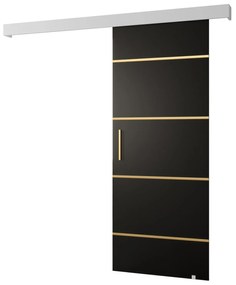 Tolóajtó 80 cm Slavdro 4 (matt fekete + matt fehér). 1108834