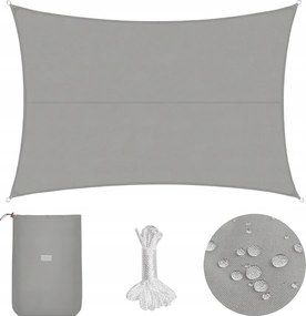 Kerti Napvitorla 244 x 366 CM Szürke Sekey