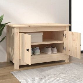 vidaXL tömör fenyőfa cipősszekrény 70 x 38 x 45,5 cm