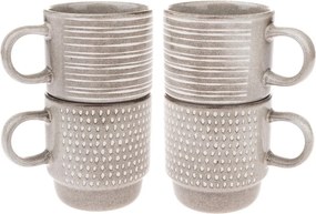 Világosbarna kerámia csésze szett 4 db-os 290 ml – Dakls