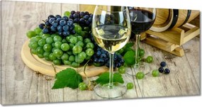 Vászonkép 60x30 Fehér szőlőbor