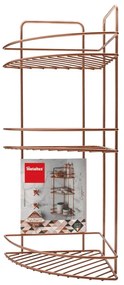 Copper háromszintes fürdőszobai sarokpolc - Metaltex