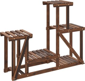 vidaXL tömör fenyőfa virágtartó állvány 90 x 25 x 73,5 cm