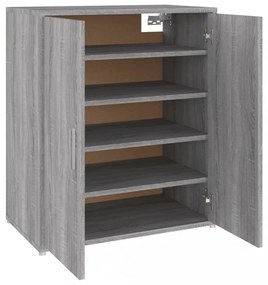 vidaXL szürke sonoma színű szerelt fa cipősszekrény 60 x 35 x 70 cm