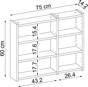 Fürdőszobaszekrény, 75 cm – TR283VLN1150