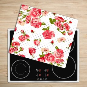 Üveg vágódeszka Roses 60x52 cm