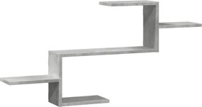 vidaXL betonszürke szerelt fa fali polc 104 x 15 x 49 cm