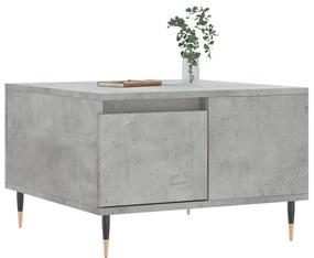 Betonszürke szerelt fa dohányzóasztal 55x55x36,5 cm
