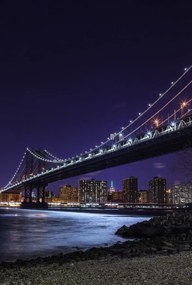 Poszter 61x90,5cm Manhattan híd és Alsó-Manhattan panoráma, Assaf Frank