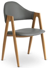 WILLY étkezőszék szürke műbőrrel