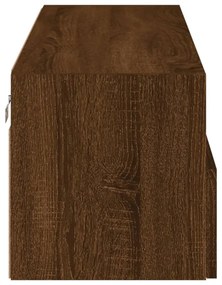 barna tölgyszínű szerelt fa fali TV-szekrény 100 x 30 x 30 cm