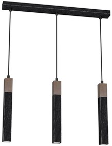 Csillár zsinóron SOLO 3xGU10/MR11/40W/230V fekete