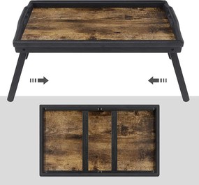 Laptop állvány, Reggelizőtálca, összecsukható bambusz lábakkal