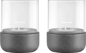 Üveg gyertyatartó készlet teamécseshez 2 db-os Calma – Blomus