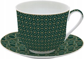 Csésze Fekete Porcelán Csészealj 400 ML