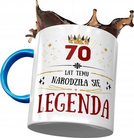 Kék Bögre Születésnapra 70 70-es 70-es évek nyomott mintával