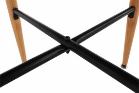 Bárasztal, fekete/tölgy, átmérő 60 cm, IMAM