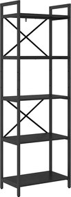 vidaXL Könyvespolc Fekete tölgy 56 x 34 x 171 cm Faanyag