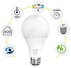 Toolight Szerszámlámpa, LED izzó E27, 12W, 960lm, 4000K semleges fehér, RSL027, OSW-20013