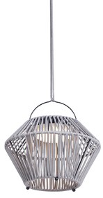 Bohém asztali lámpa szürke LED-del, 3 fokozatban dimmelhető IP54 szolárral újratölthető - Duco