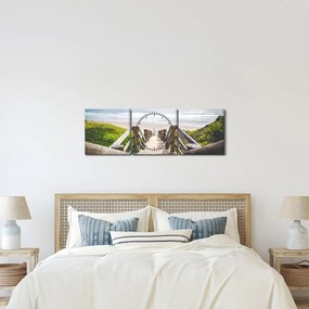 Kép - Bejárat a strandra (órával) (90x30 cm)