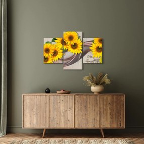 Kép - Ragyogó napraforgó virágok (90x60 cm)