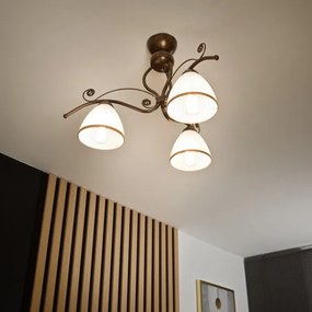 Felületre szerelhető csillár  RETRO 3xE27/60W/230V bronz patina