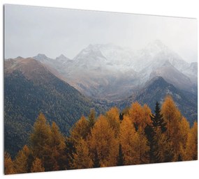 Kép - Kilátás a hegyre (üvegen) (70x50 cm)