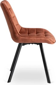 Szék rozsdabarna színben, bársony kárpittal. RICK